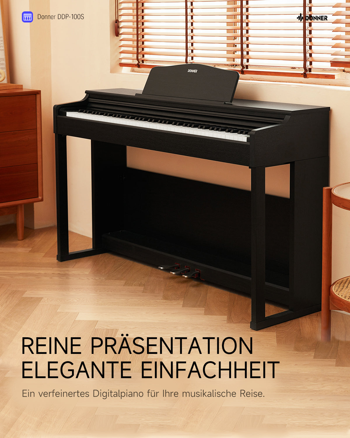 Donner DDP-100S Progressive Hammer-Mechanik Digital Piano