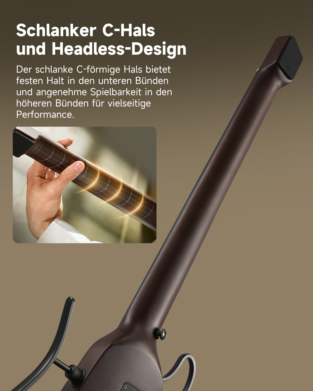 Donner HUSH™ C Nylonsaiten-Konzert Reise gitarre-Sunburst##