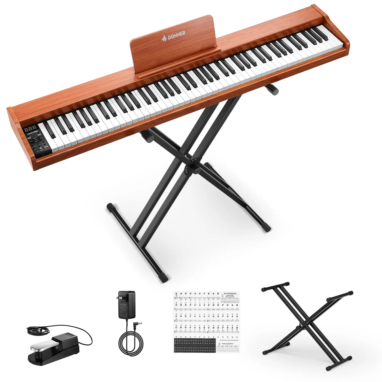 Donner DEP-1S Tastatur im Holzstil Digitalpiano