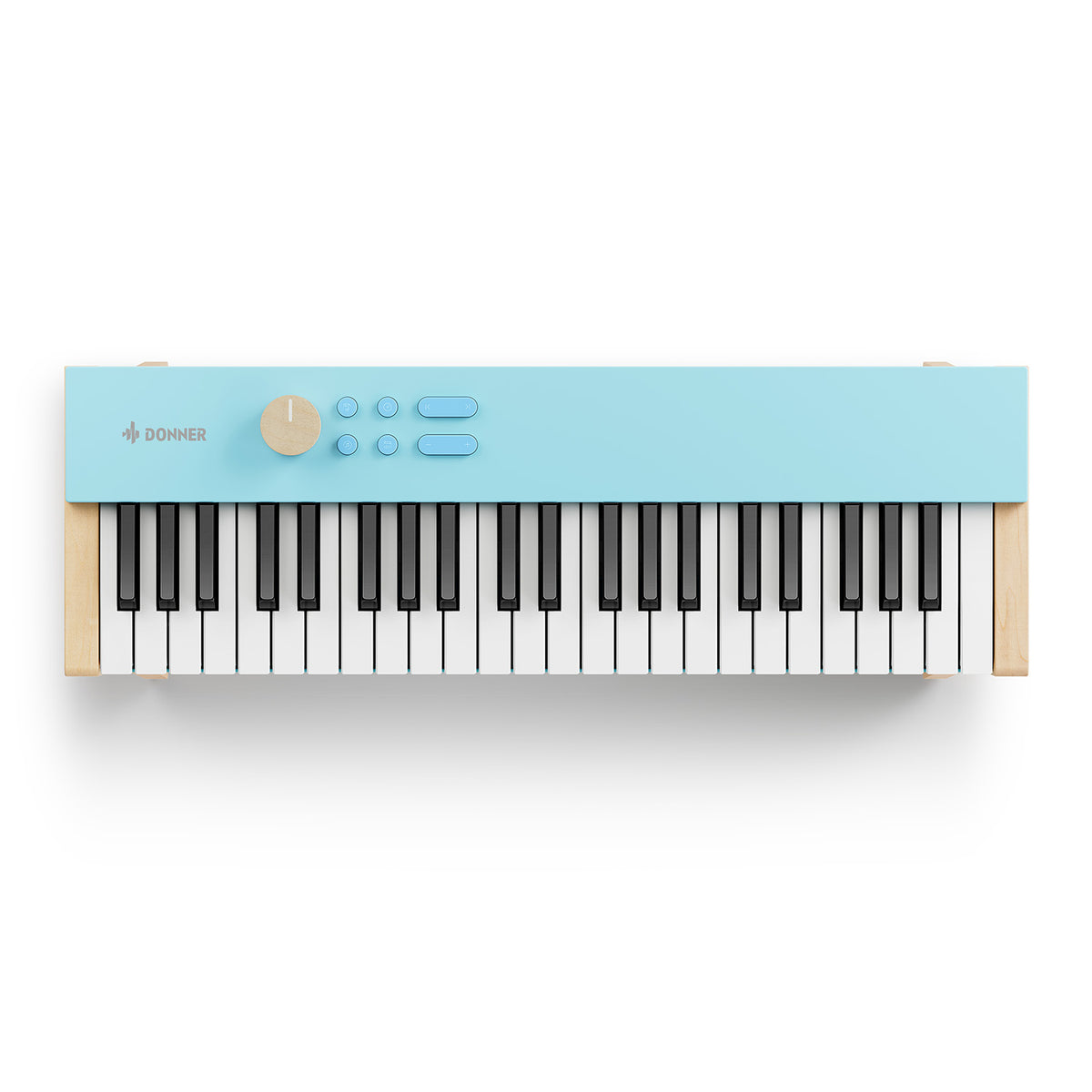 Donner DEP-1S Family-Freude Set: Digitalpiano 88 Tasten + KIDO Kinderkeyboard-Naturholzfarbe【Neue Version】+ 44 Tasten und Ständer Hellblau##
