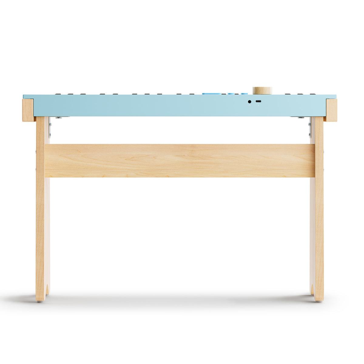 Donner DEP-1S Family-Freude Set: Digitalpiano 88 Tasten + KIDO Kinderkeyboard-Naturholzfarbe【Neue Version】+ 44 Tasten und Ständer Hellblau##