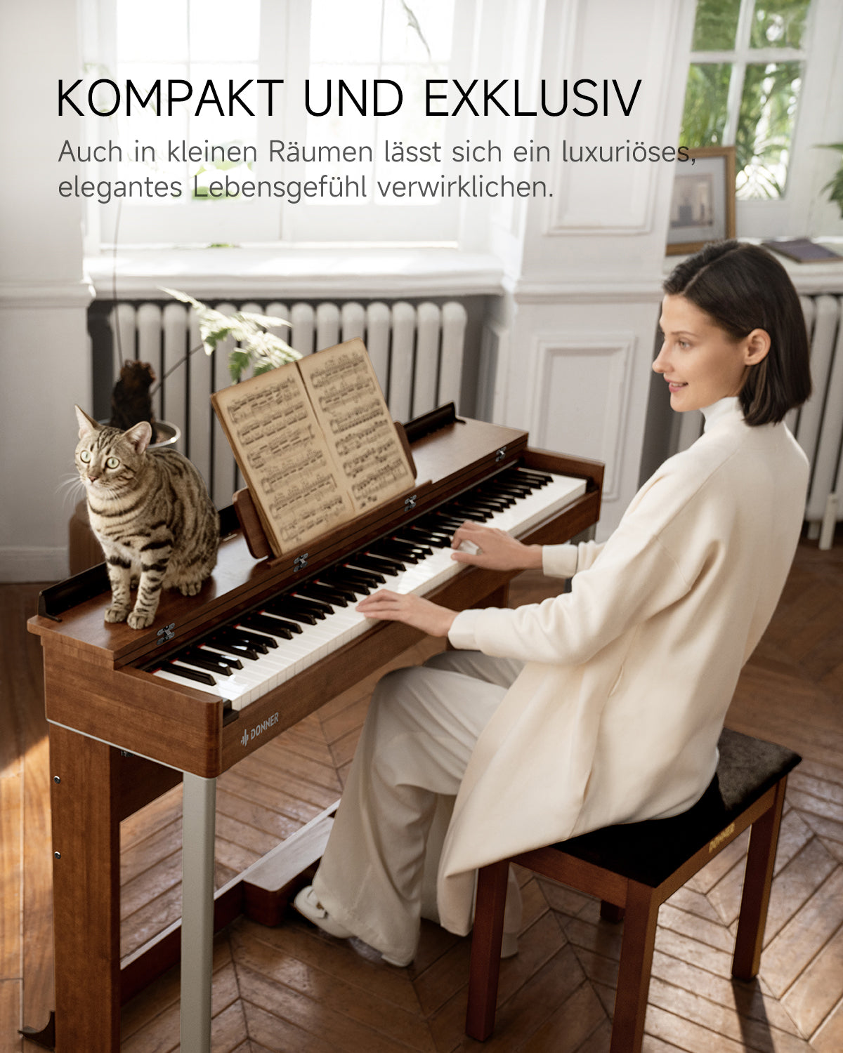 Donner DDP-200 Graded Hammer Action Holz Digital Piano-DDP-200 MK2【Klang-Upgrade】##