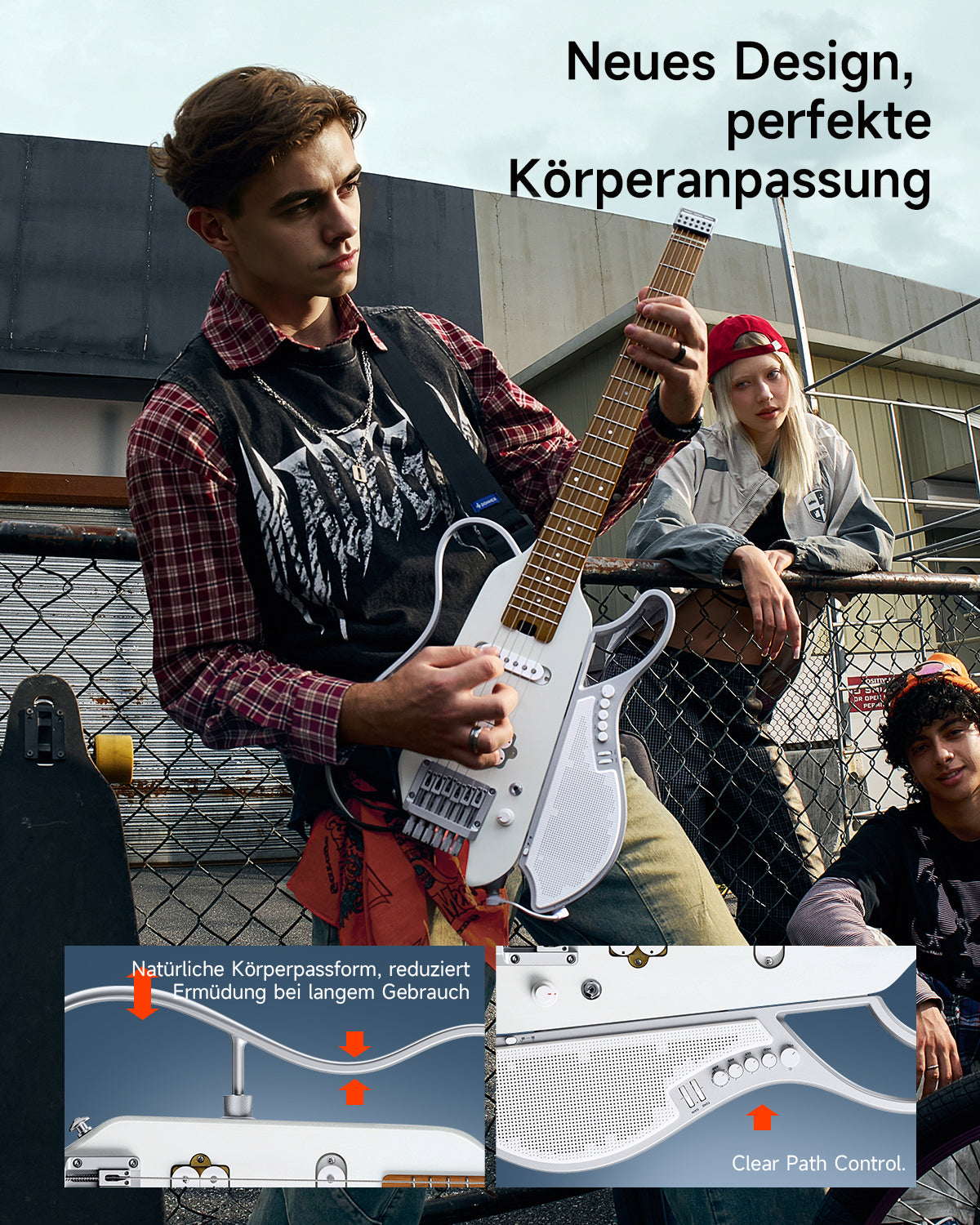Donner HUSH X LIVE Reisegitarre-Basisversion【Weiß】##