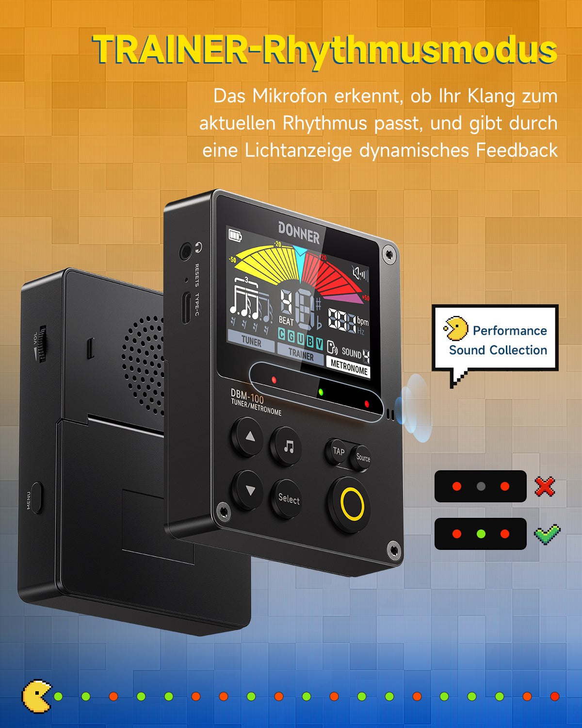 Donner DBM-100 Metronom-Schwarz