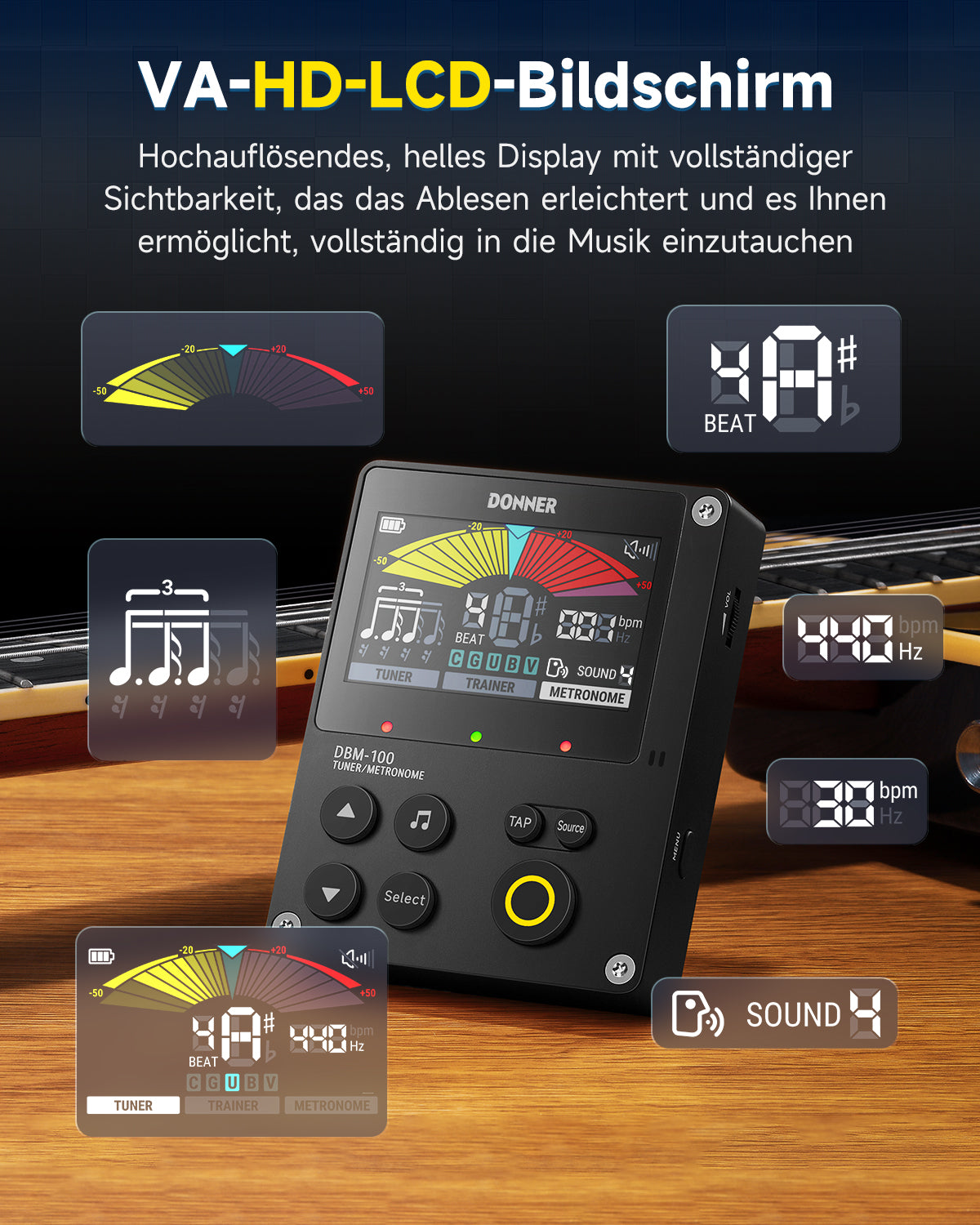 Donner DBM-100 Metronom-Schwarz