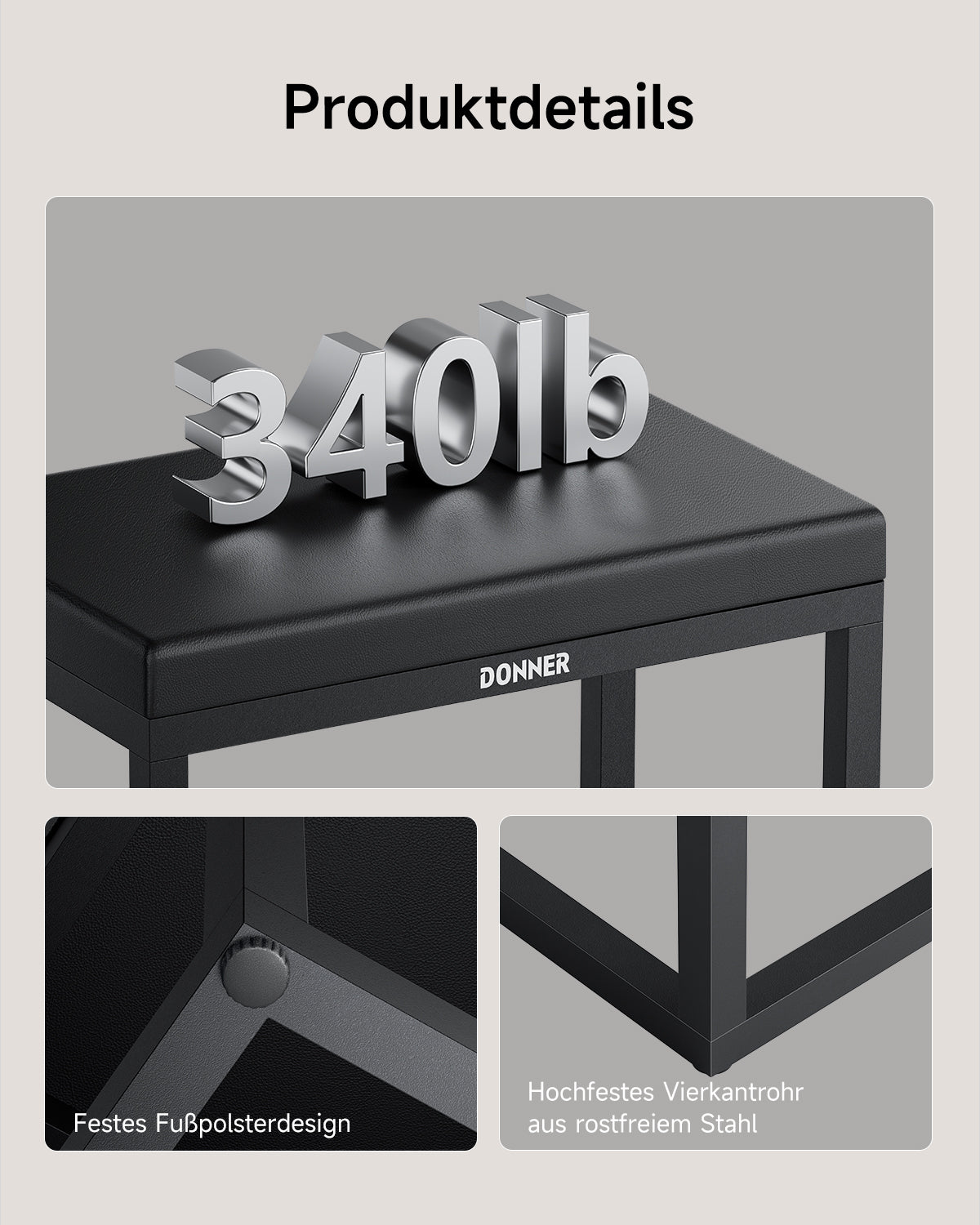 Donner DKB-200 Minimalistische Klavierbank