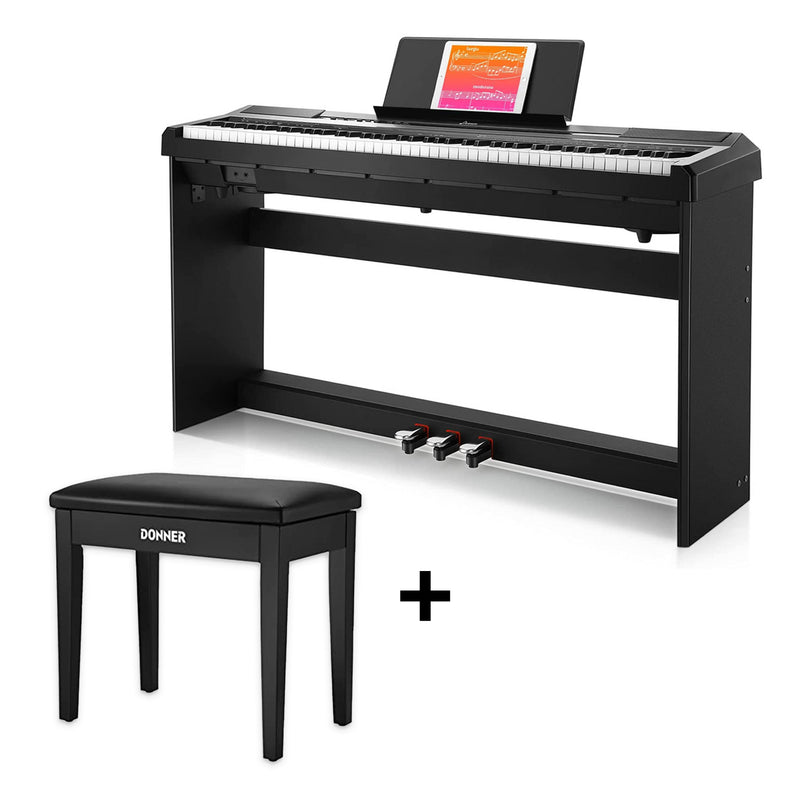 Donner DEP-10 Digitalpiano mit 88 halbgewichteten Tasten Keyboard Set