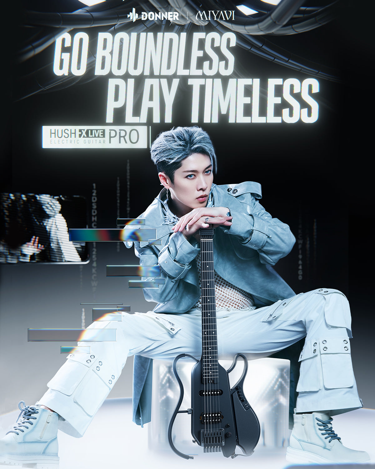 Donner HUSH X LIVE Reisegitarre-Miyavi-Ausgabe##