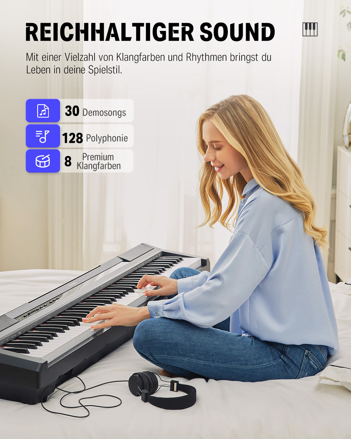 Donner DEP-10 Digital Piano Keyboard 88 Tasten Halbgewichteten