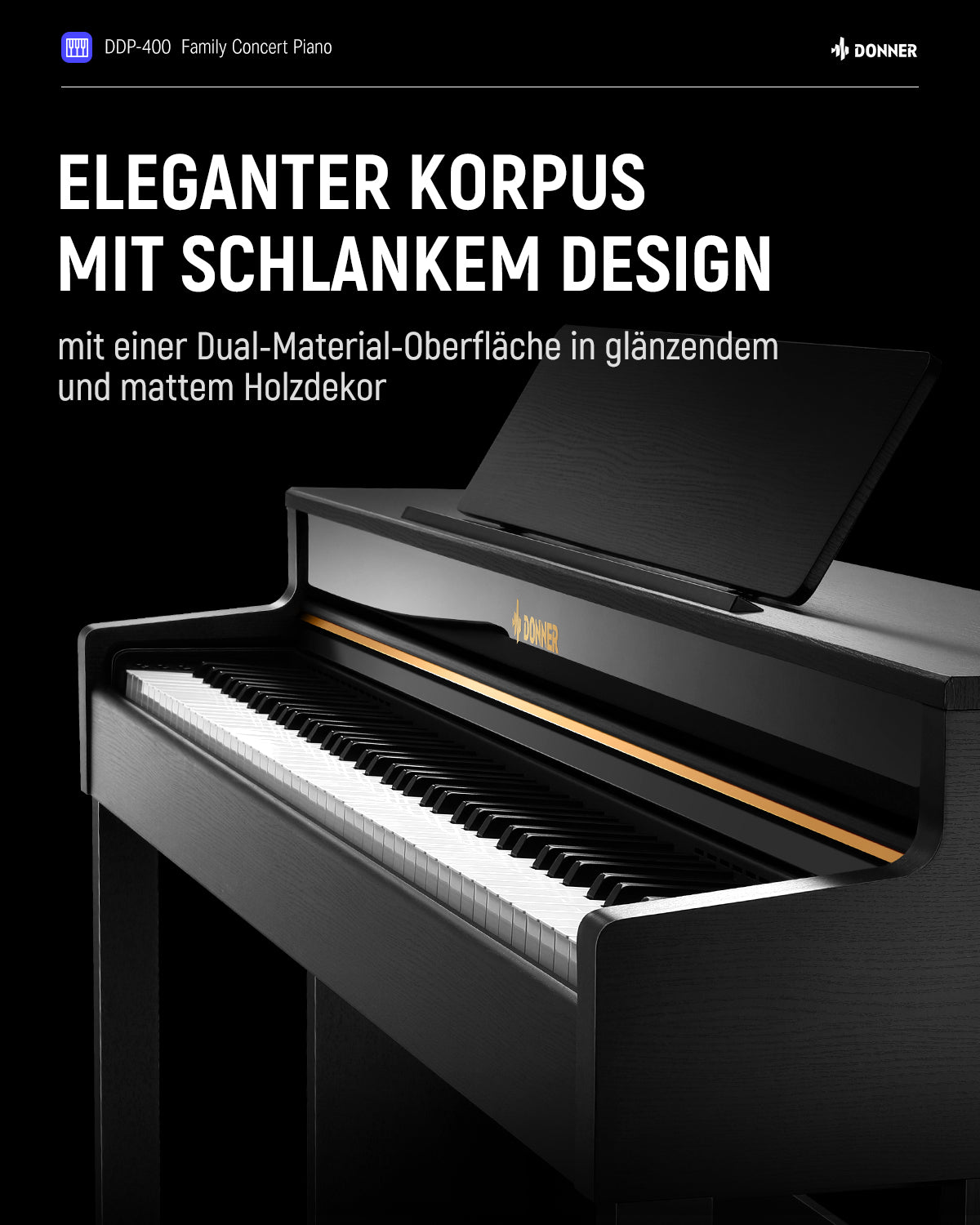 Donner DDP-400 Premium Upright Digital Piano