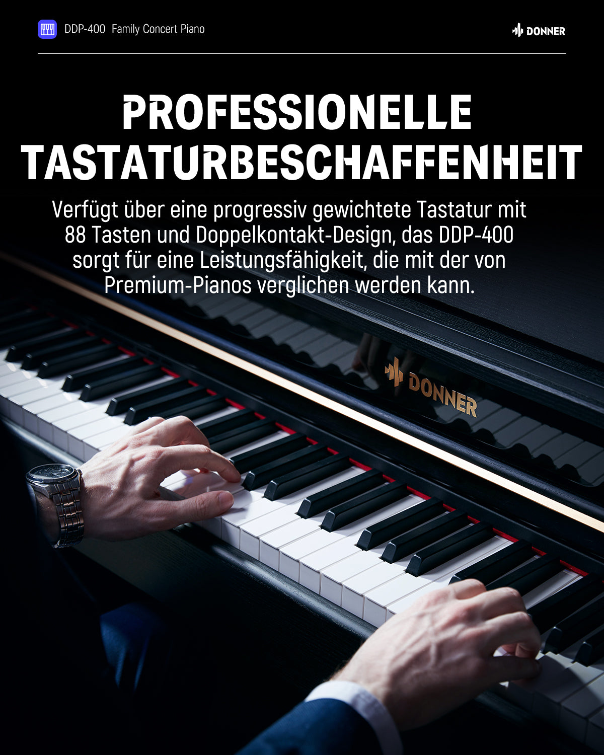Donner DDP-400 Premium Upright Digital Piano