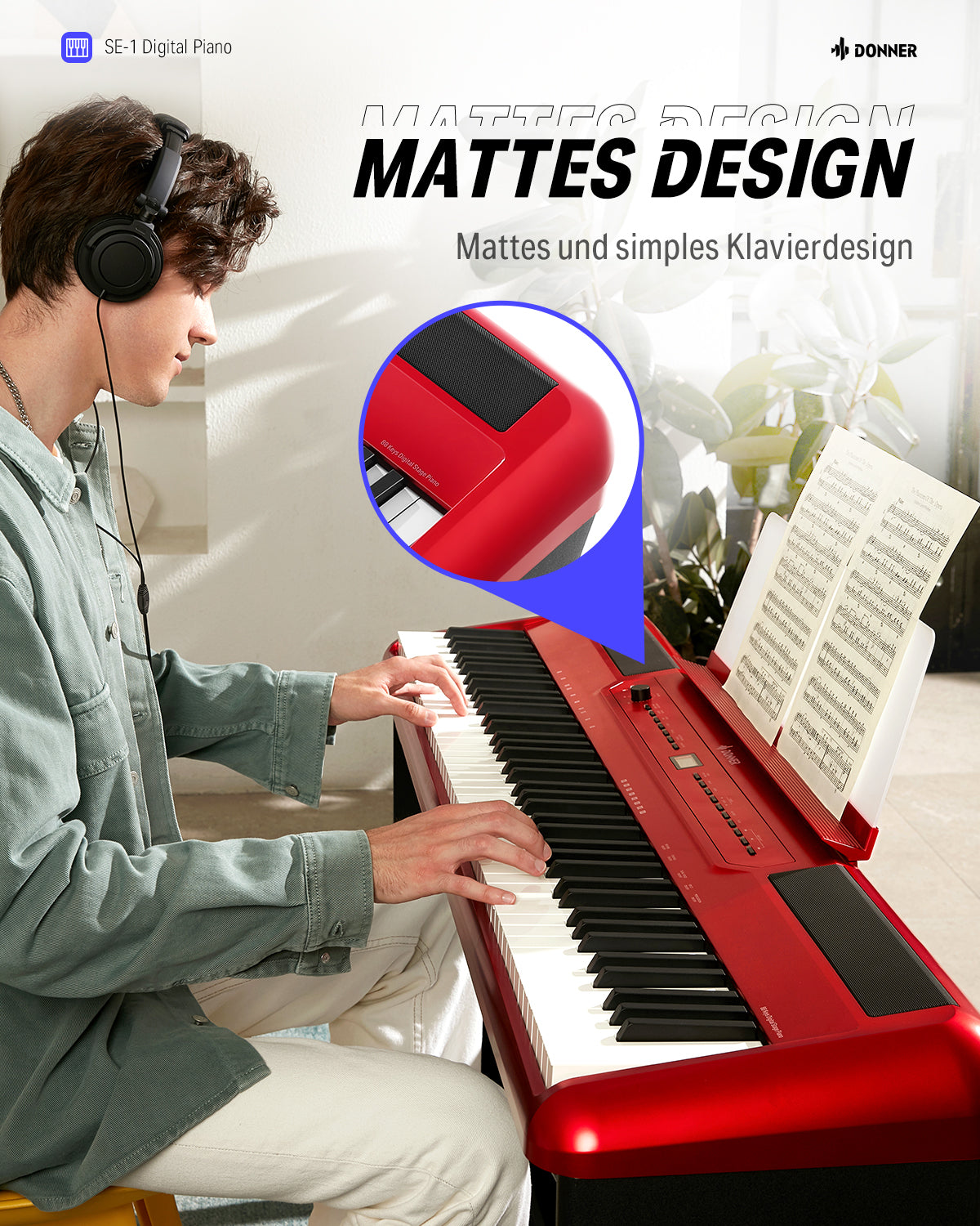 Donner SE-1 Digitalpiano mit 88 Tasten in voller Gewichtung