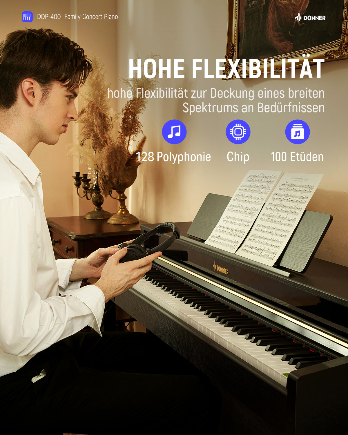 Donner DDP-400 Premium Upright Digital Piano