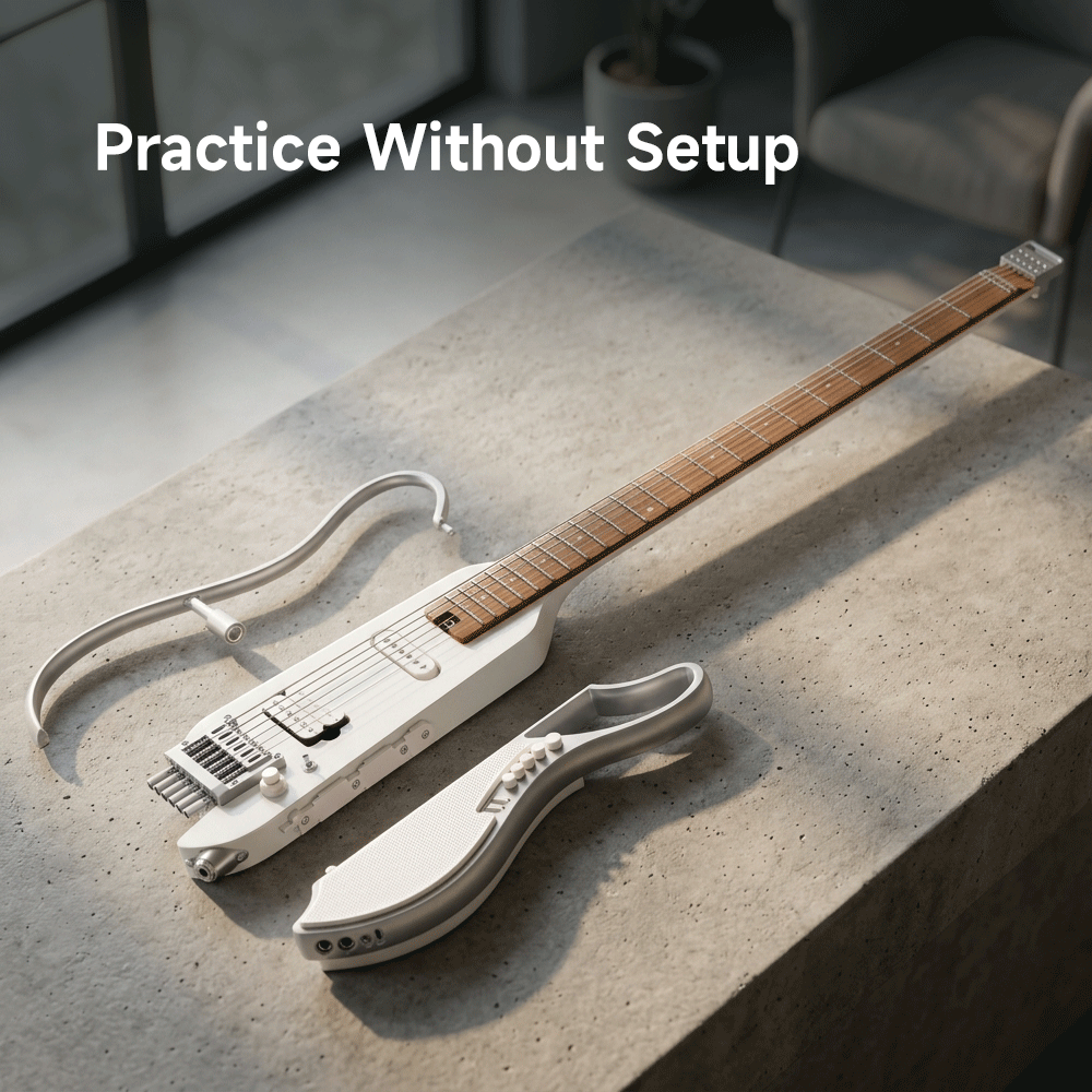 HUSH X LIVE Reisegitarre mit abnehmbarem Lautsprecher