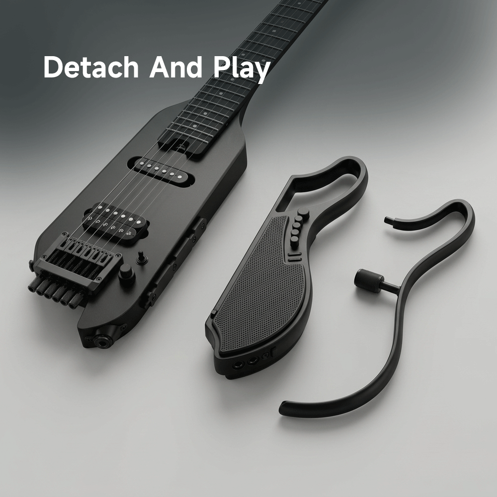 HUSH X LIVE Reisegitarre mit abnehmbarem Lautsprecher