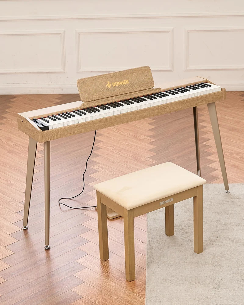 Donner DDP-60 Halbgewichtet Digital Piano-Helle Holzfarbe##