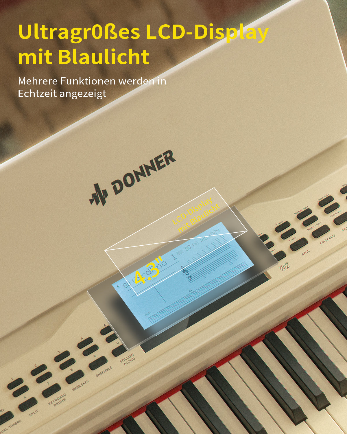 Donner DDP-95 Gewichtete Tastatur Digital Piano