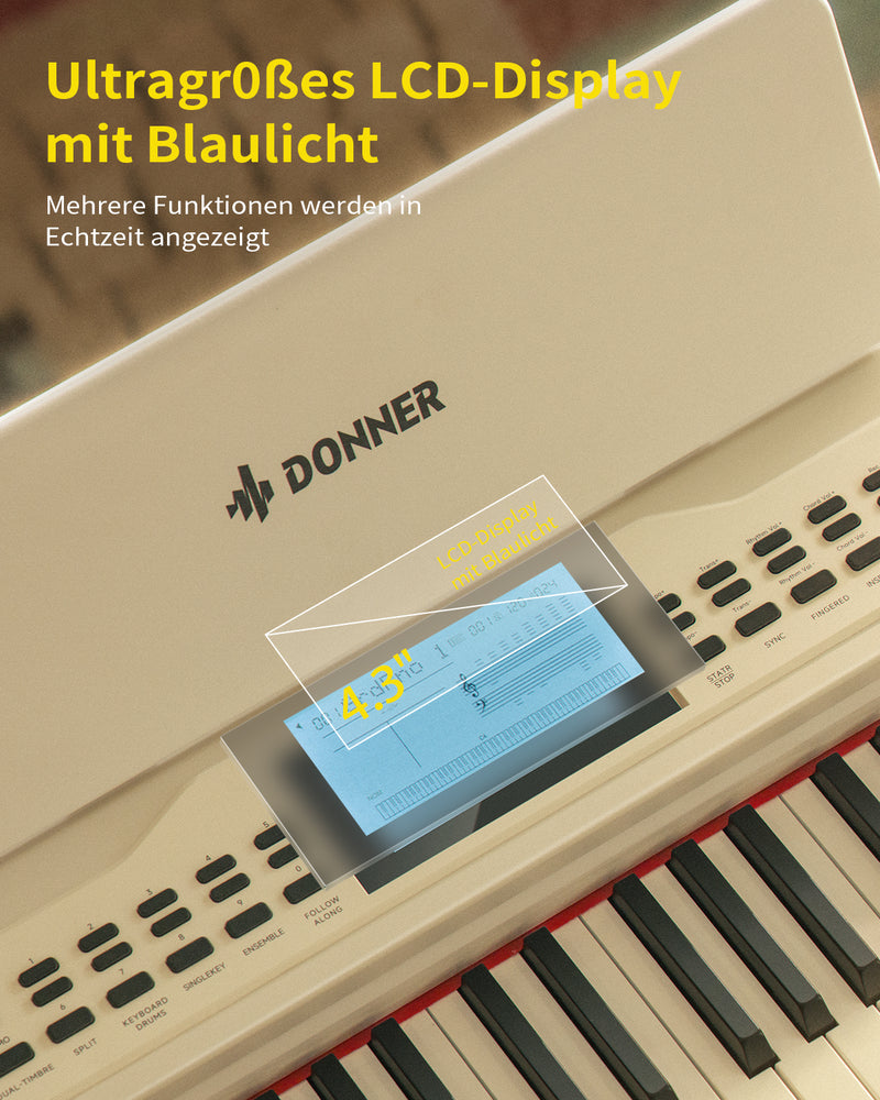 DDP-95 Digitalpiano 88 Tasten gewichtete Tastatur weiß