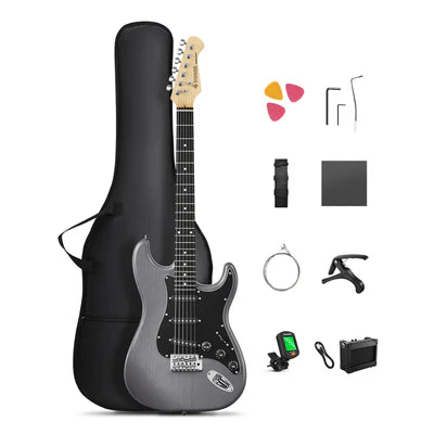 Donner DST-80 39 Zoll mattiertes ST-E-Gitarren-Kit mit Verstärker