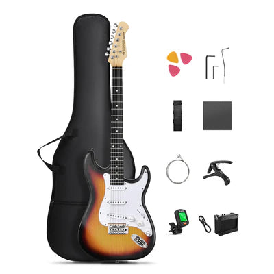 Donner DST-80 39 Zoll mattiertes ST-E-Gitarren-Kit mit Verstärker