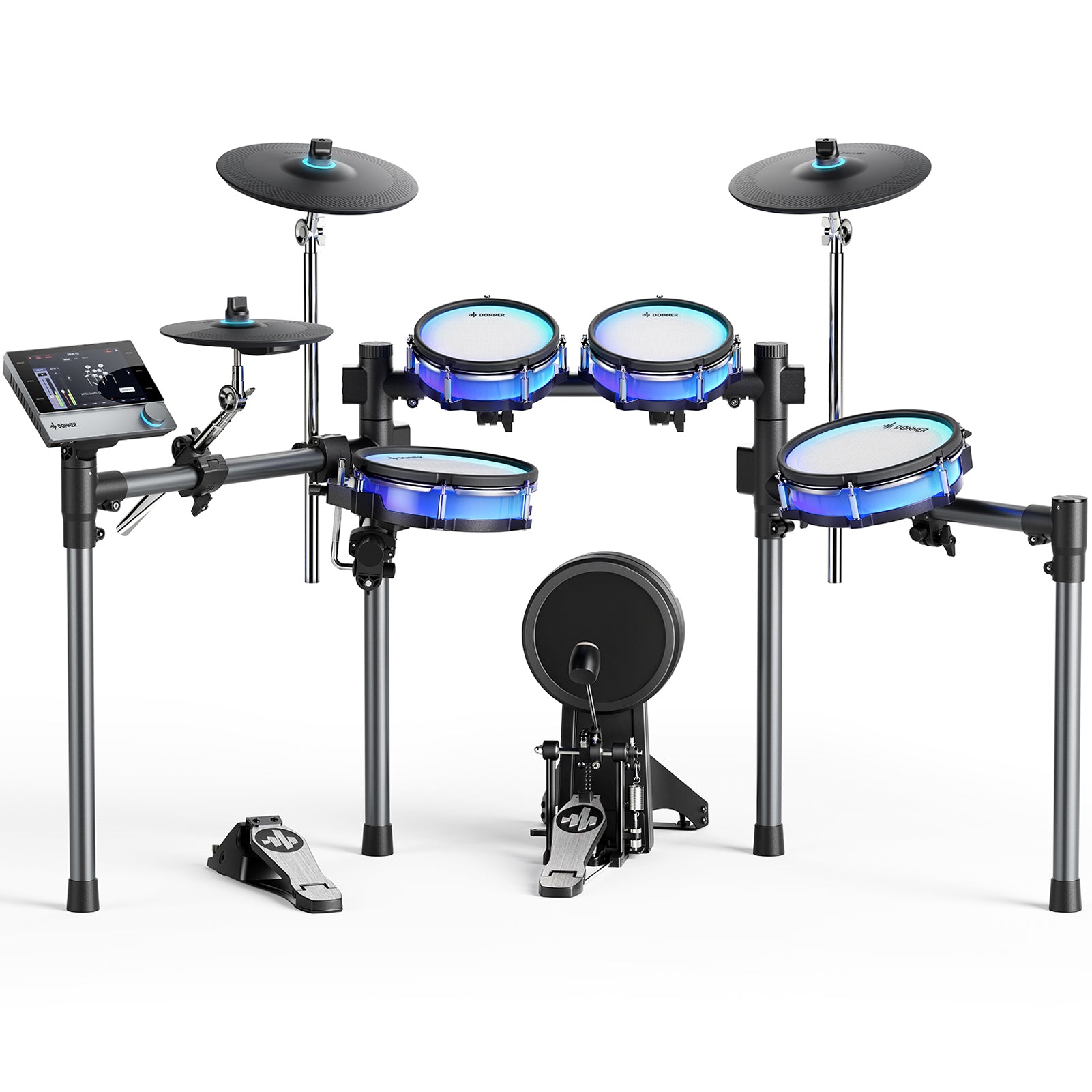 Donner BackBeat Elektronisches Schlagzeug E-Drum Set mit anpassbaren L