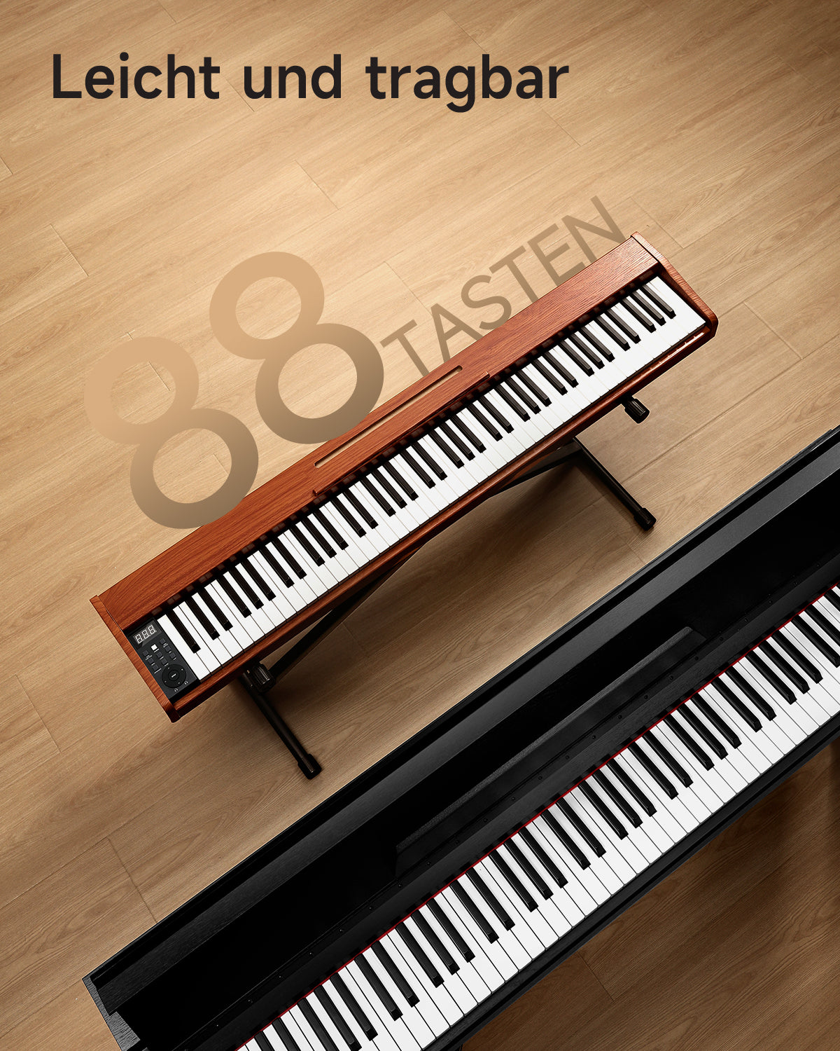 Donner DEP-1S Tastatur im Holzstil Digitalpiano-Naturholzfarbe【Neue Version】##