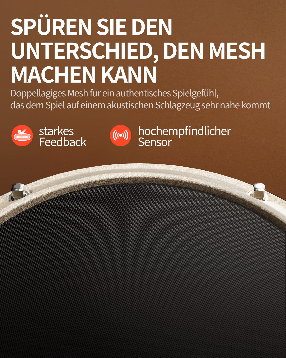 Donner DED-80 5 Drum 3 Cymbal E-Drum Set Weiß