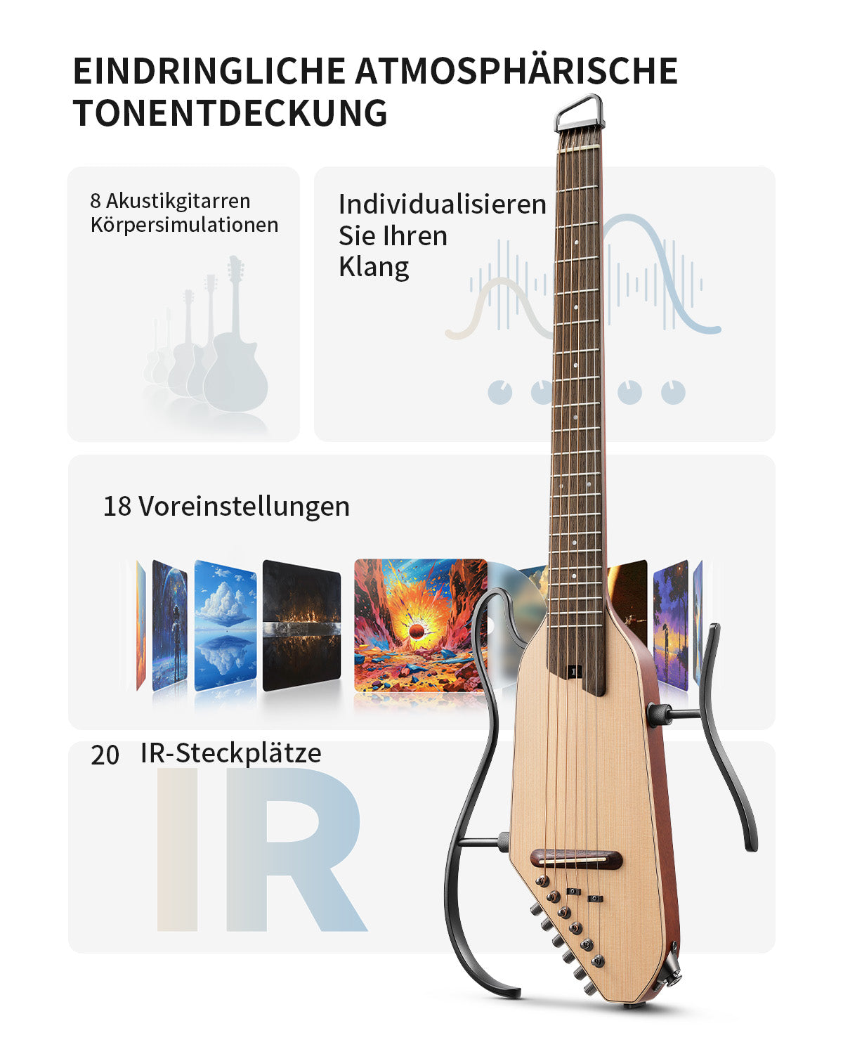 Donner HUSH™ I PRO Reisegitarre-Natürlich##