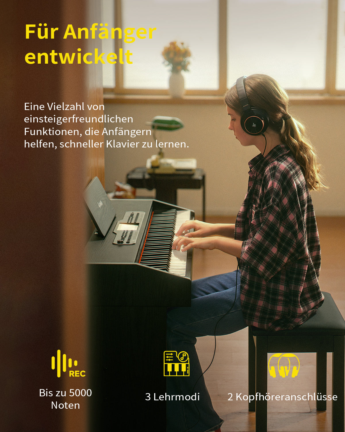 Donner DDP-95 Gewichtete Tastatur Digital Piano-Schwarz##