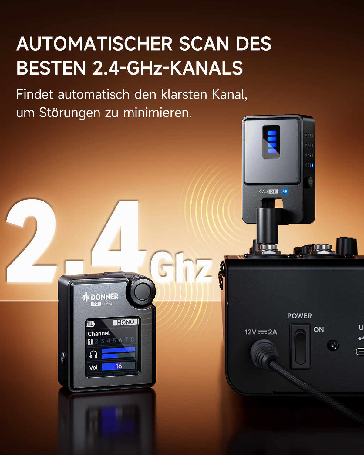 Donner CV-3 Kabelloses In-Ear-Monitor System