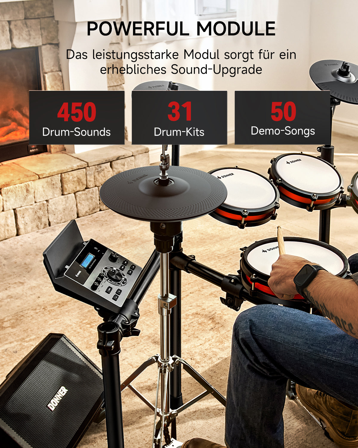 Donner DED-200Pro Elektronisches Schlagzeug