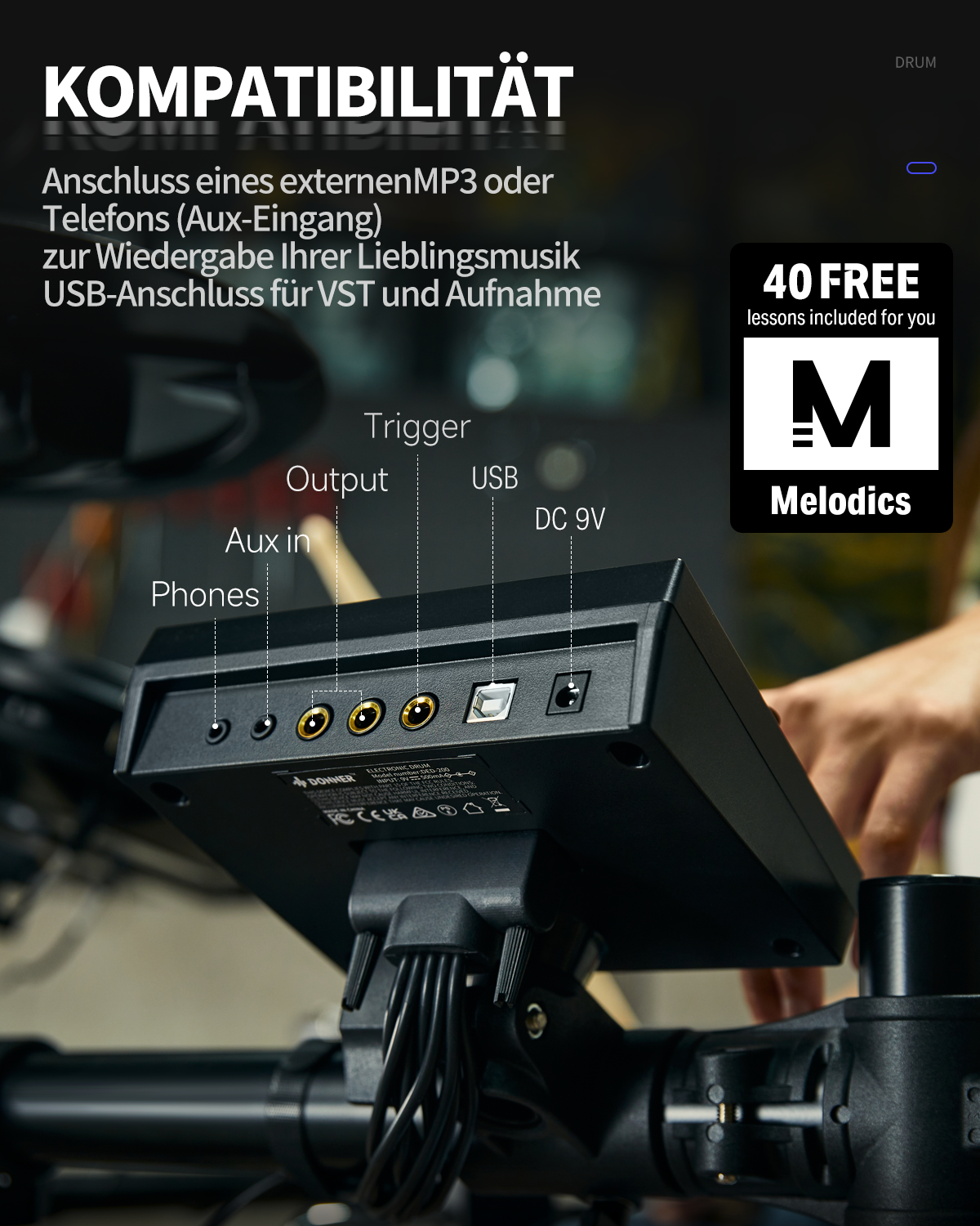 Donner DED-200X Elektronisches Schlagzeug