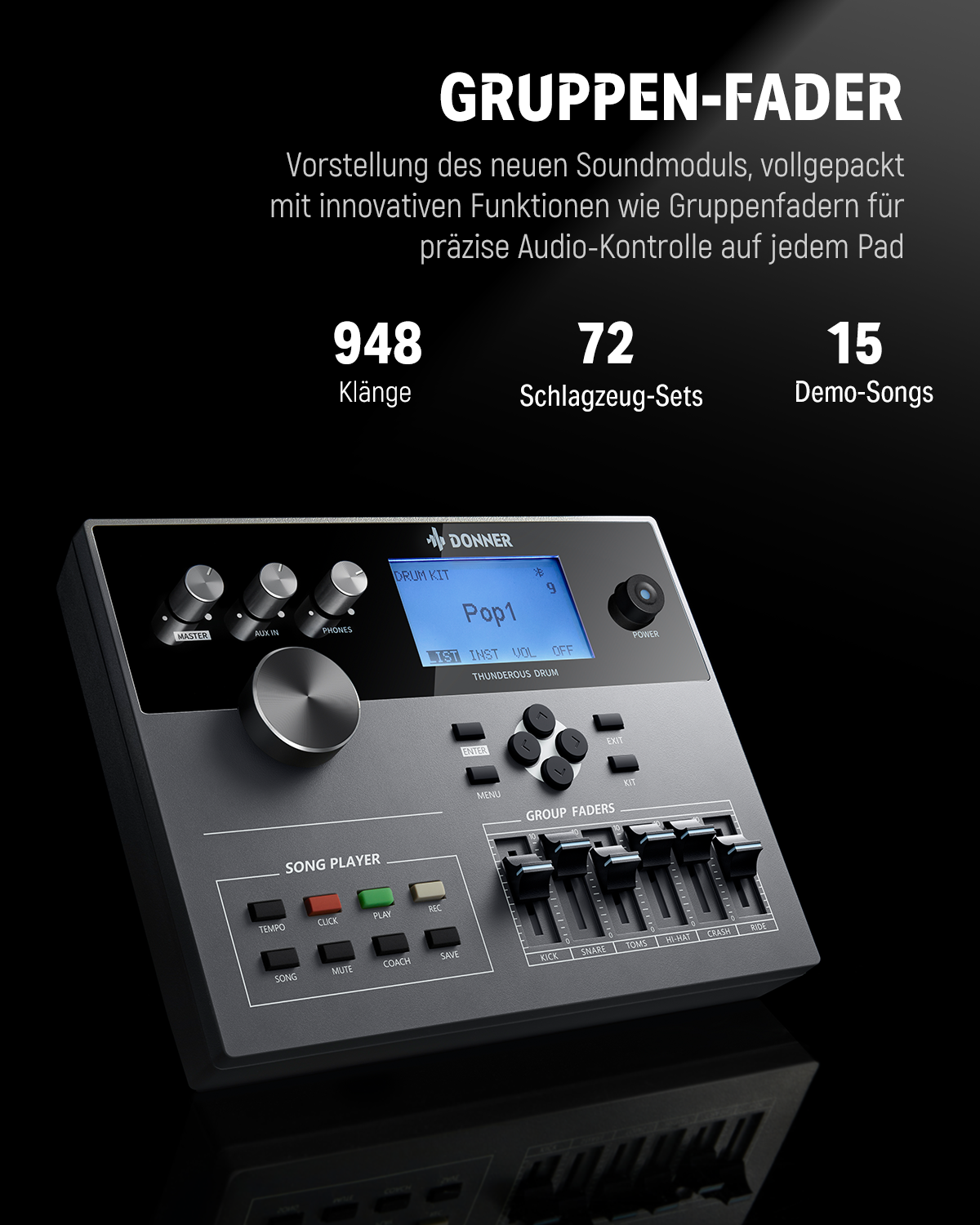 Donner DED-500 Elektronisches Schlagzeug