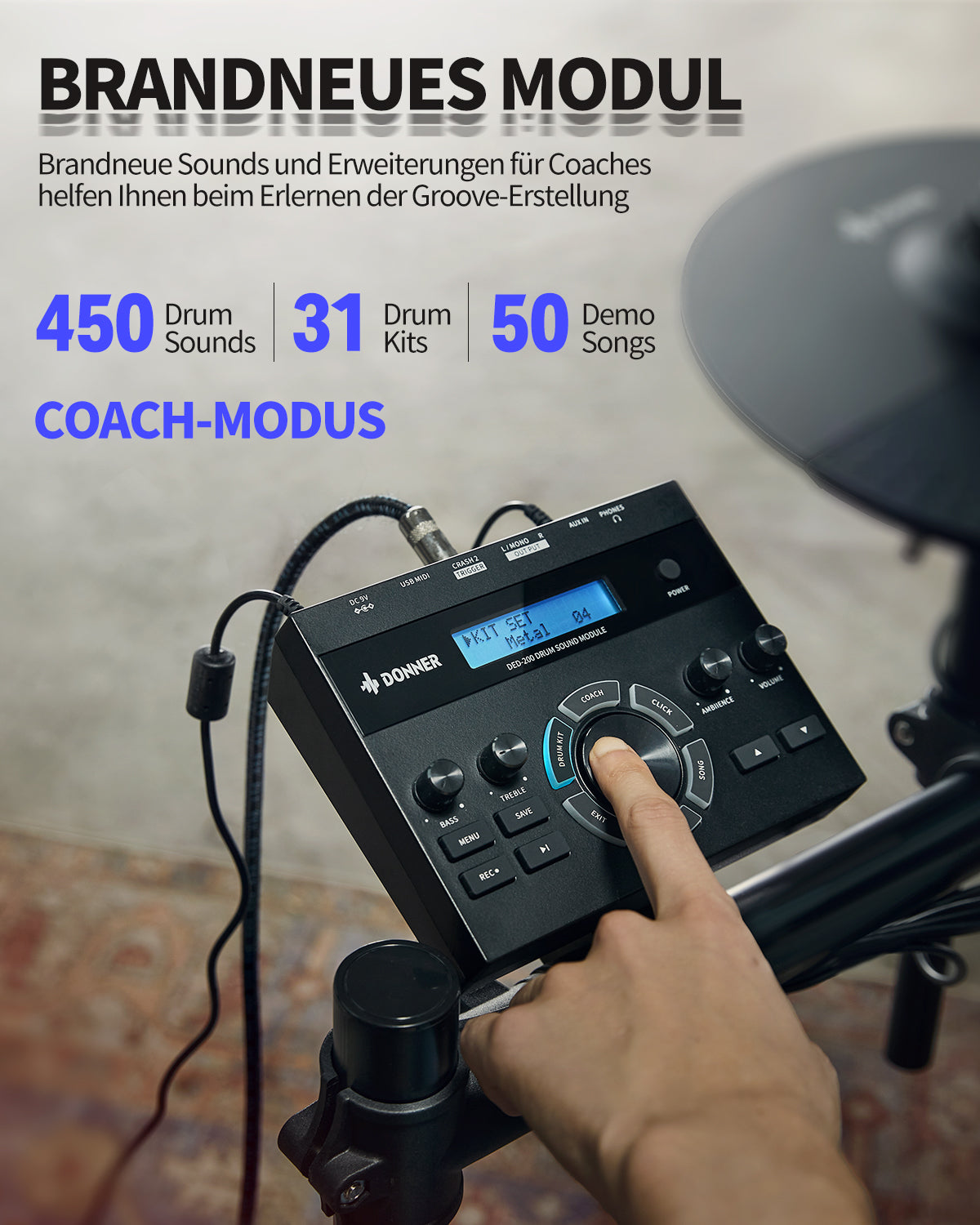 Donner DED-200X Elektronisches Schlagzeug
