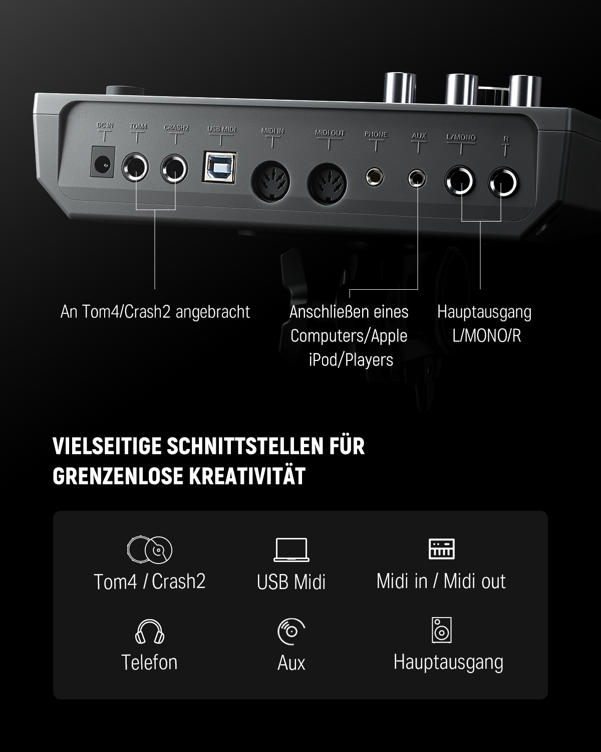Donner DED-500 Elektronisches Schlagzeug