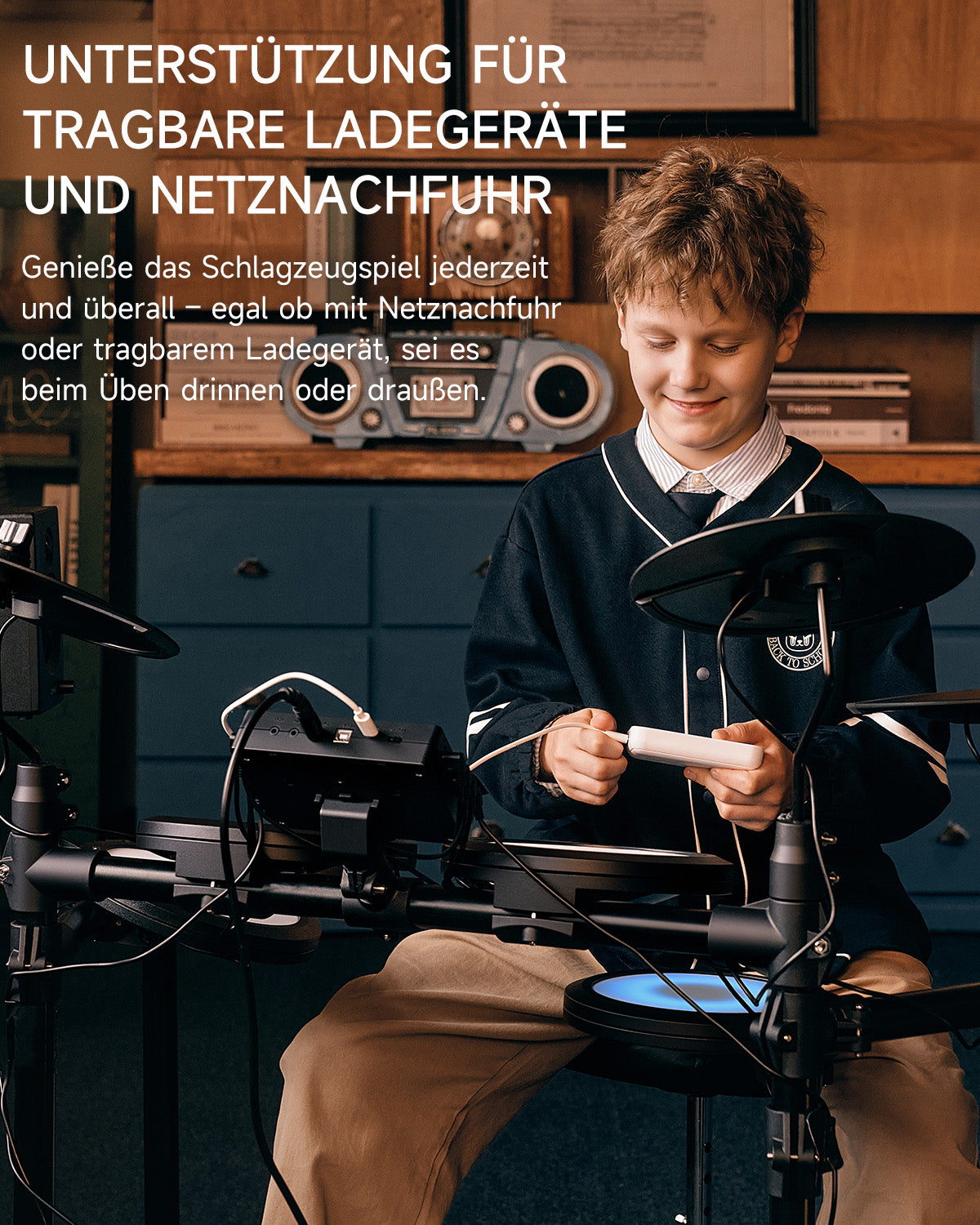 Donner DED-70L Elektronisches Schlagzeug mit LED-Licht