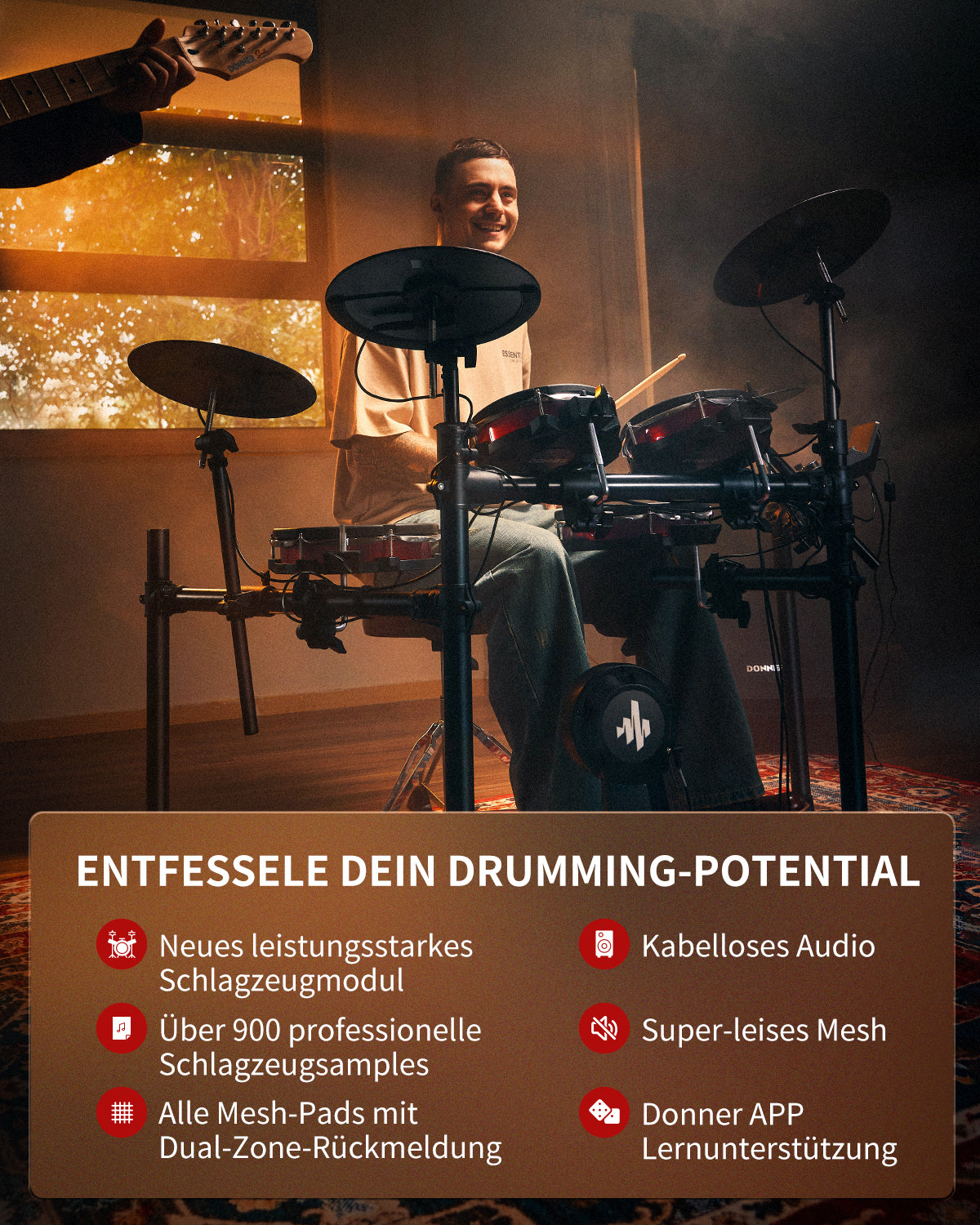 Donner DED-300X Elektronisches Schlagzeug