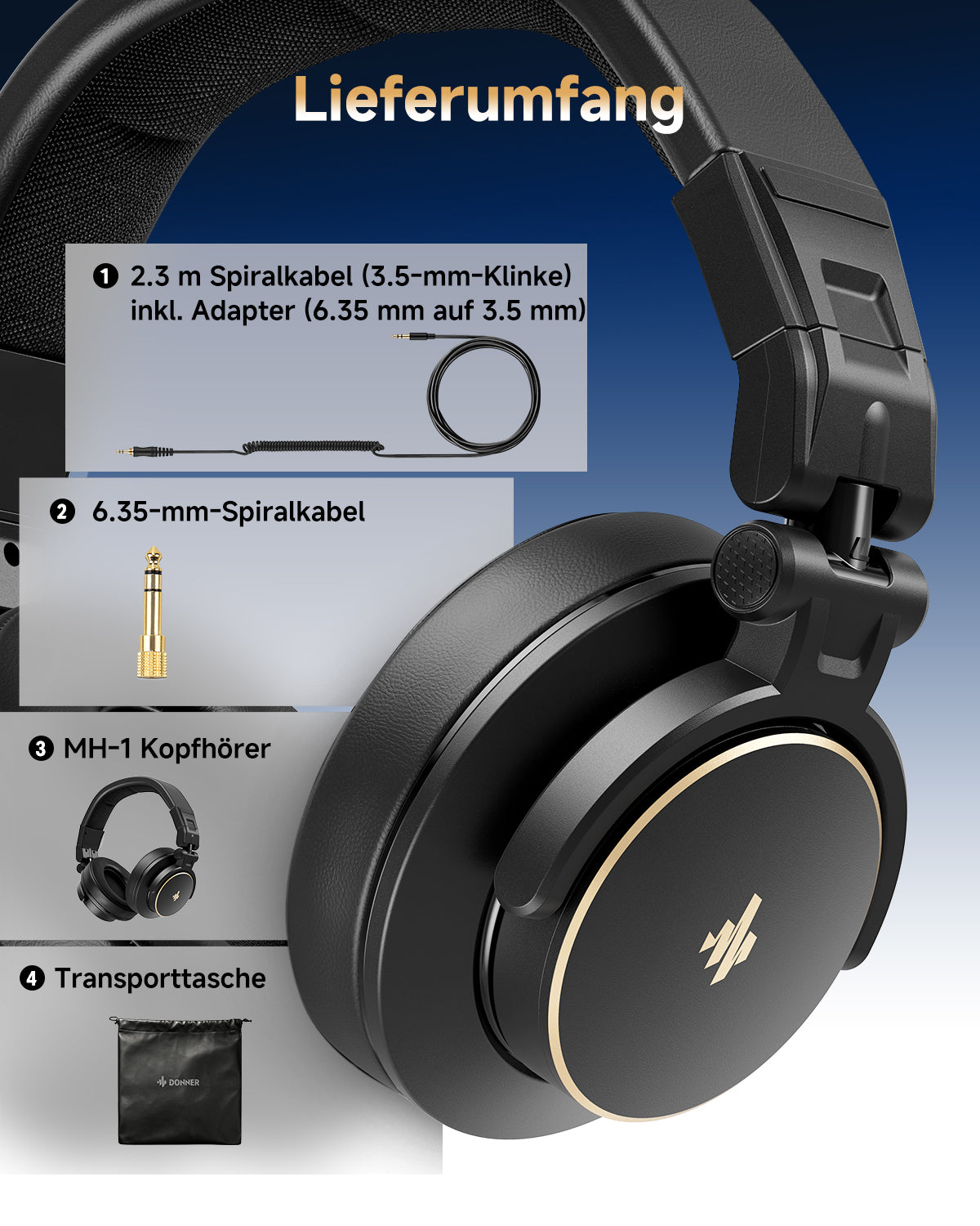 Donner MH1 Soundmonitor-Kopfhörer