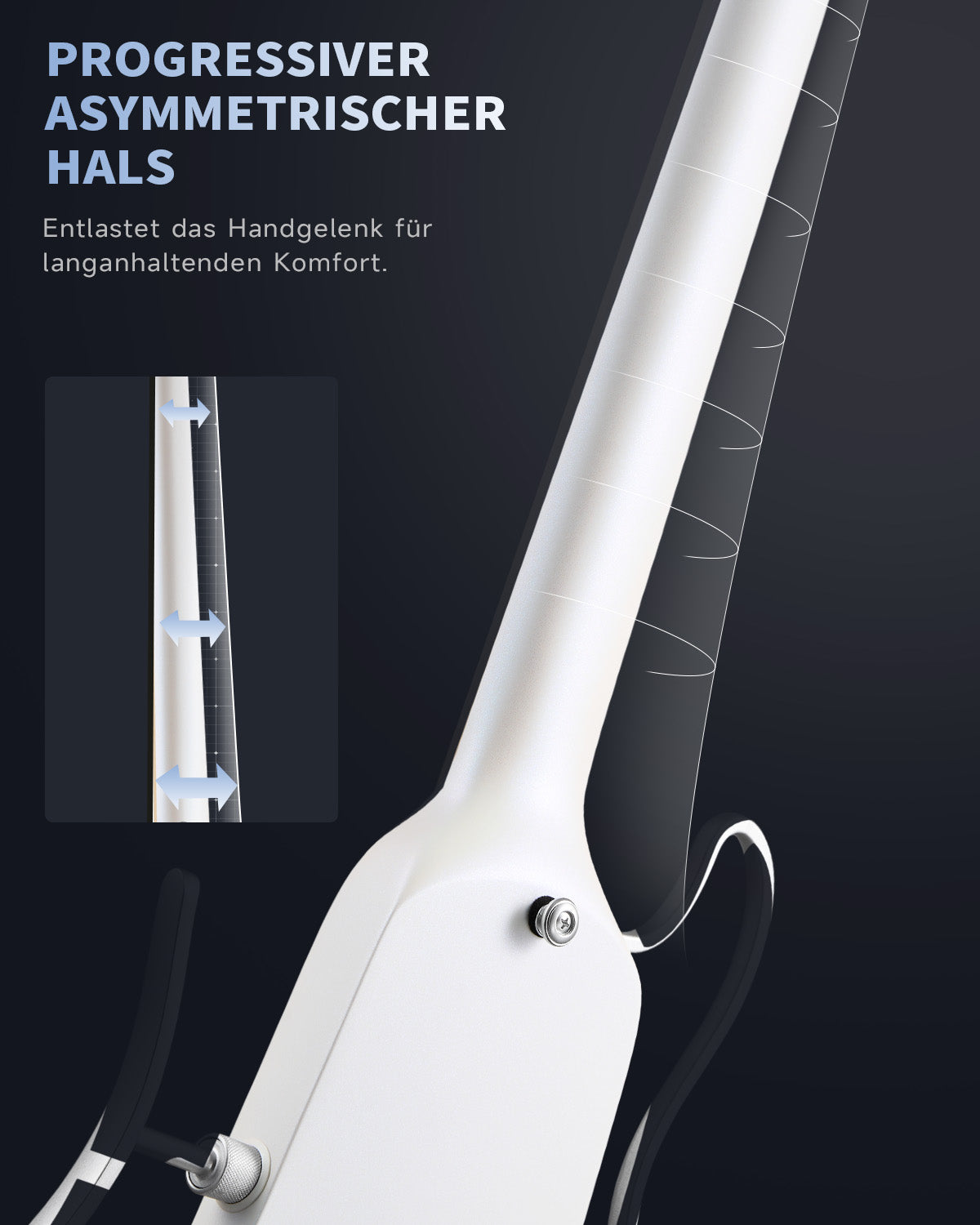 Donner HUSH™ X Kopflose Bauweise E‑Gitarre-Weiß【Offene Kiste】##