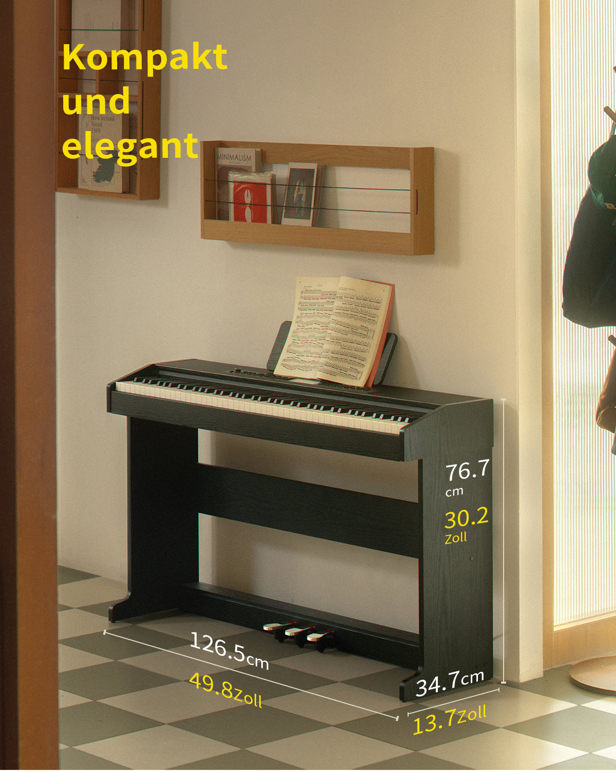 Donner DDP-95 Gewichtete Tastatur Digital Piano-Schwarz##