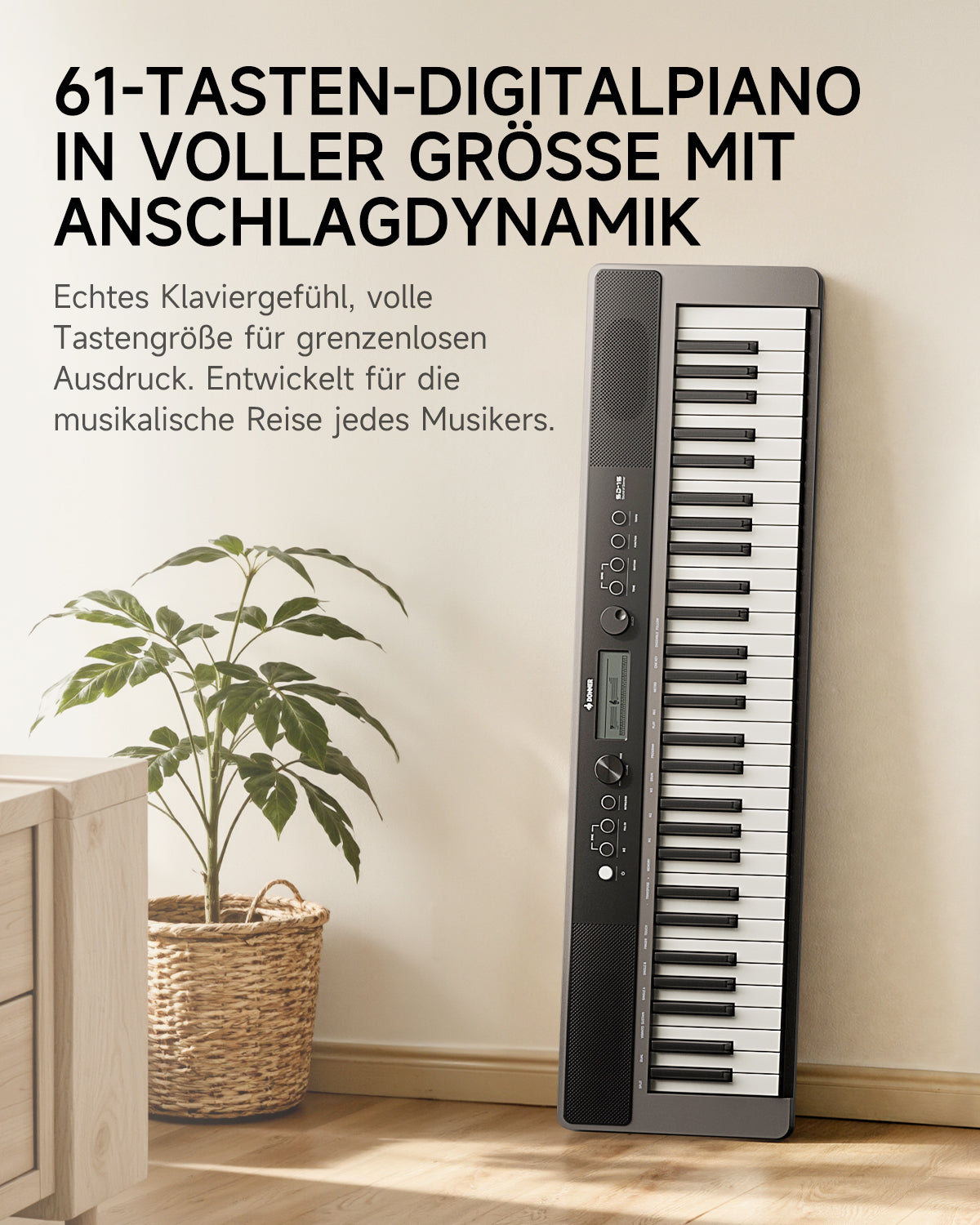Donner SD-15 Elektronisches Keyboard mit 61 Tasten-Kombination##