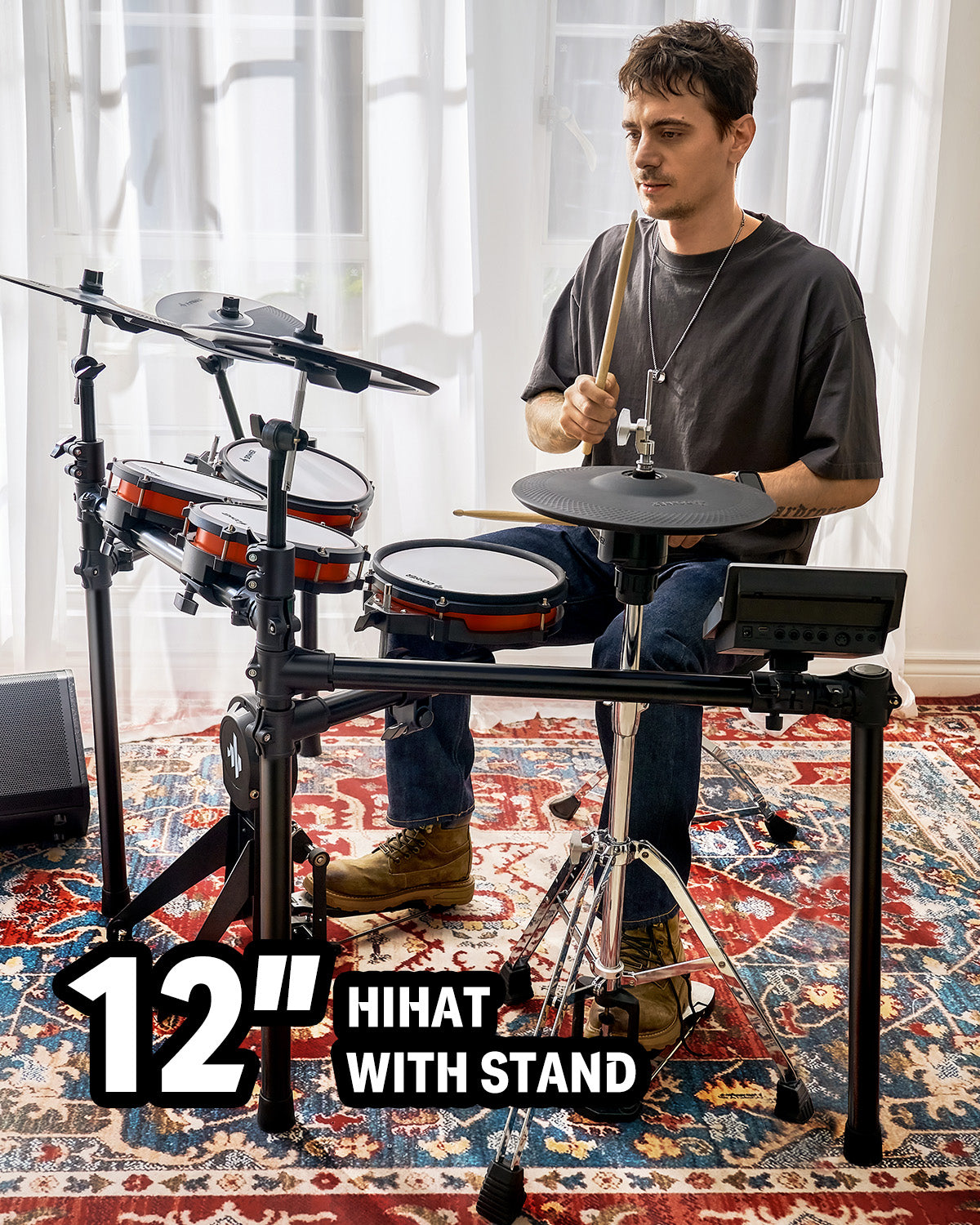 Donner HHCB-12 12" Hi-Hat-Beckencontroller + Ständer