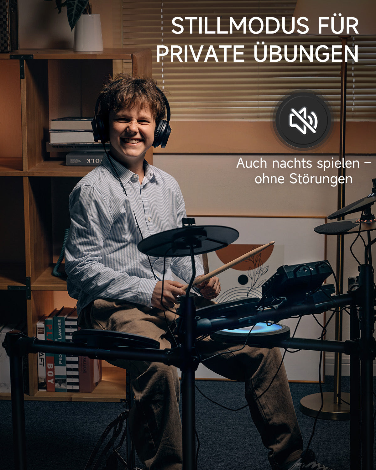 Donner DED-70L Elektronisches Schlagzeug mit LED-Licht