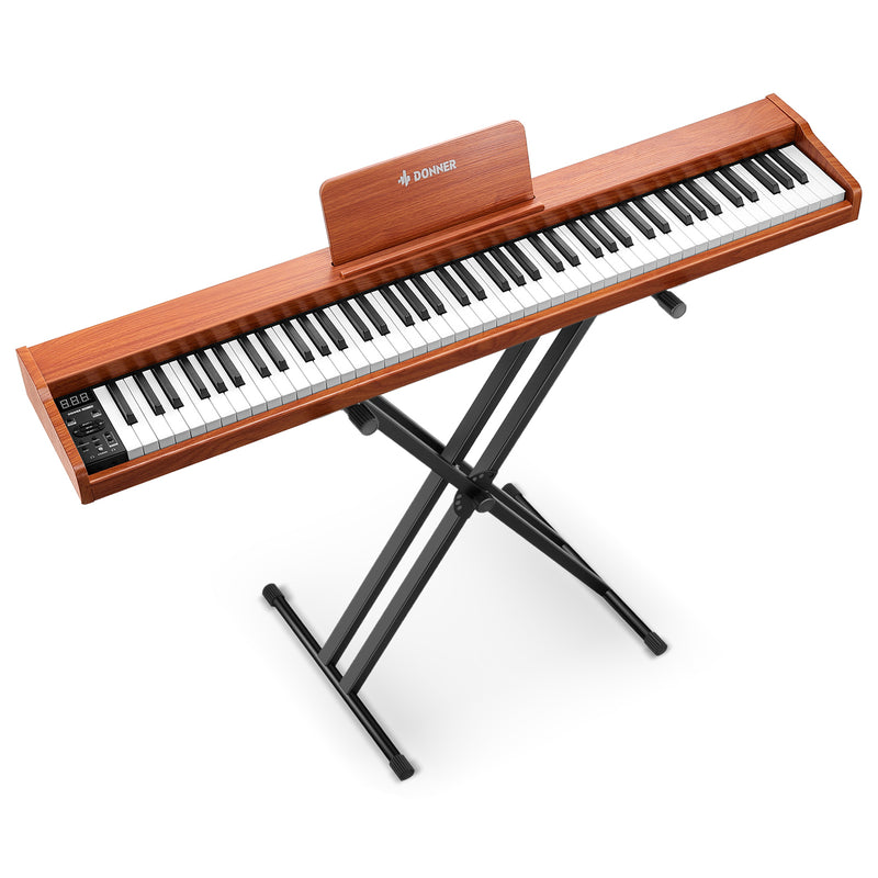 Donner DEP-1S Digitalpiano Halbgewichtete E-Piano Tastatur im Holzstil