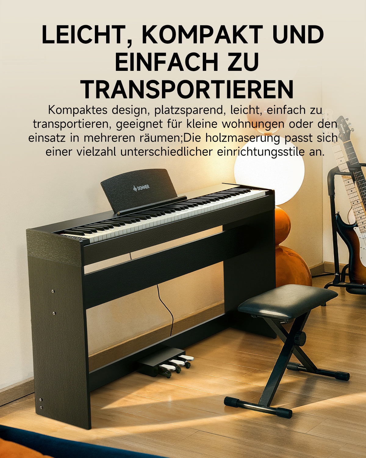 Donner DDP-50 88 Tasten Gewichtetes Digitalpiano