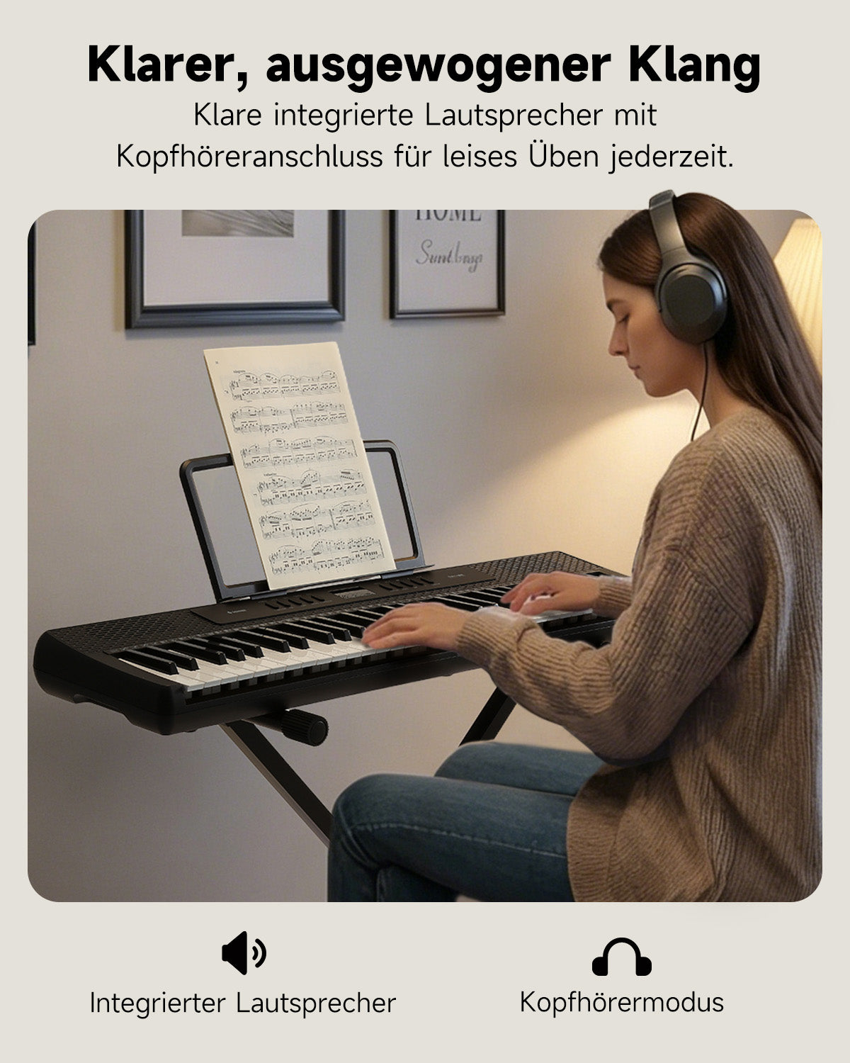 Donner DEK-60 Elektronisches Keyboard mit 61 Tasten