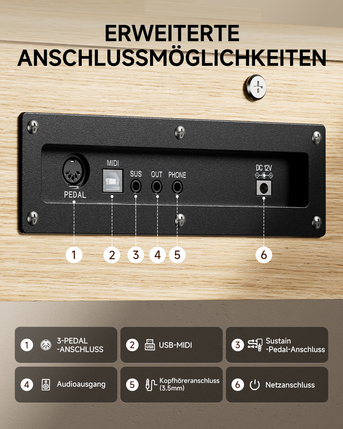 Donner DDP-65 Digitalpiano mit 88 halbgewichteten Tasten