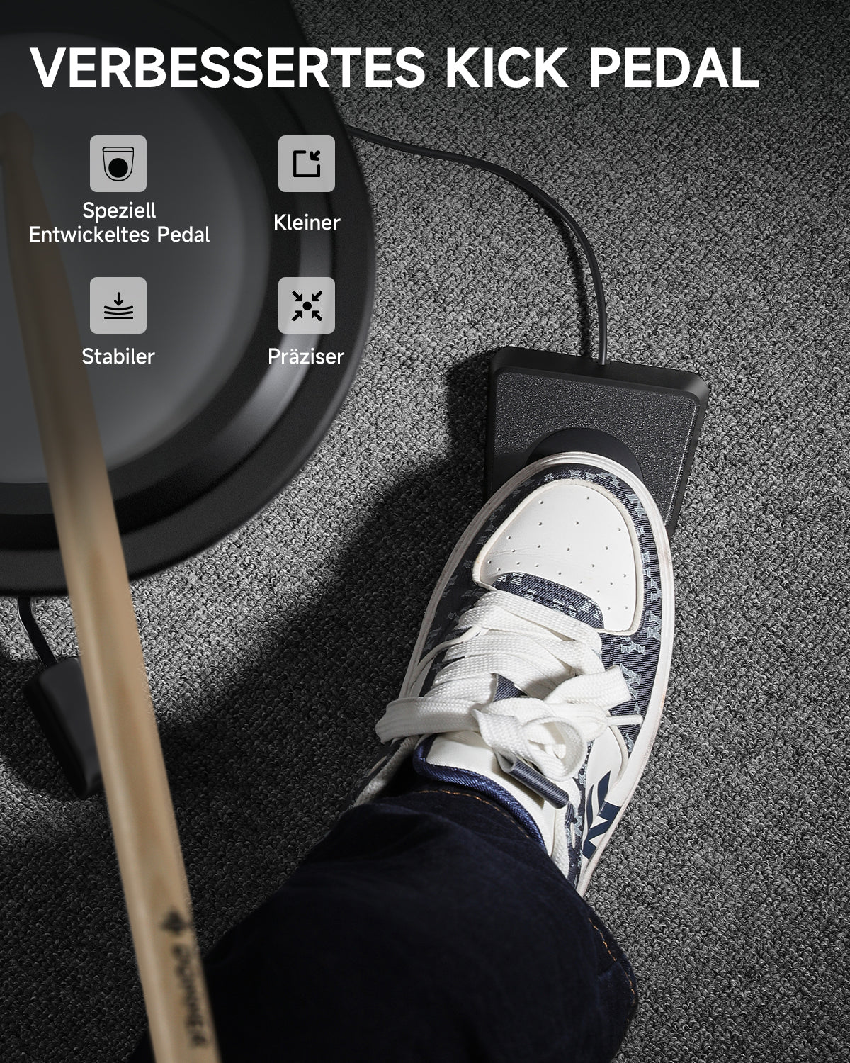 Donner Beat Go Tragbares elektronisches Schlagzeug