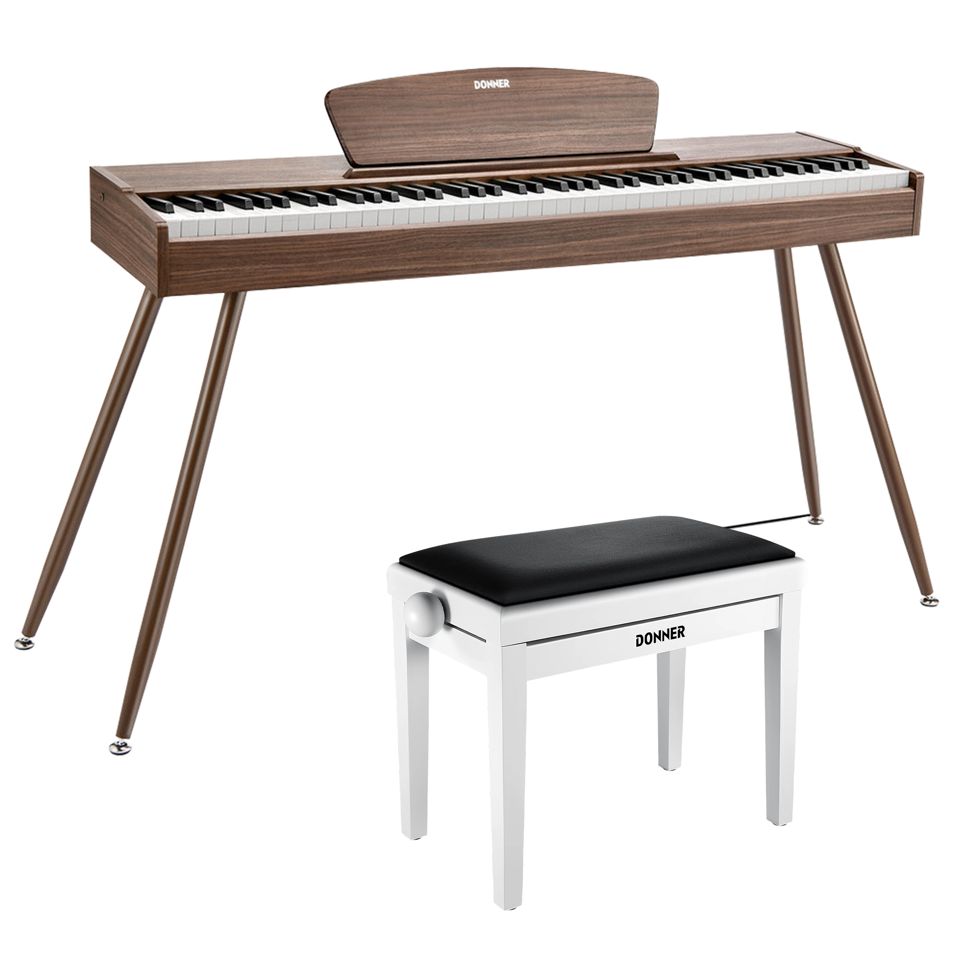 Donner DDP-80 Digital piano im Holzdesign-Walnut##