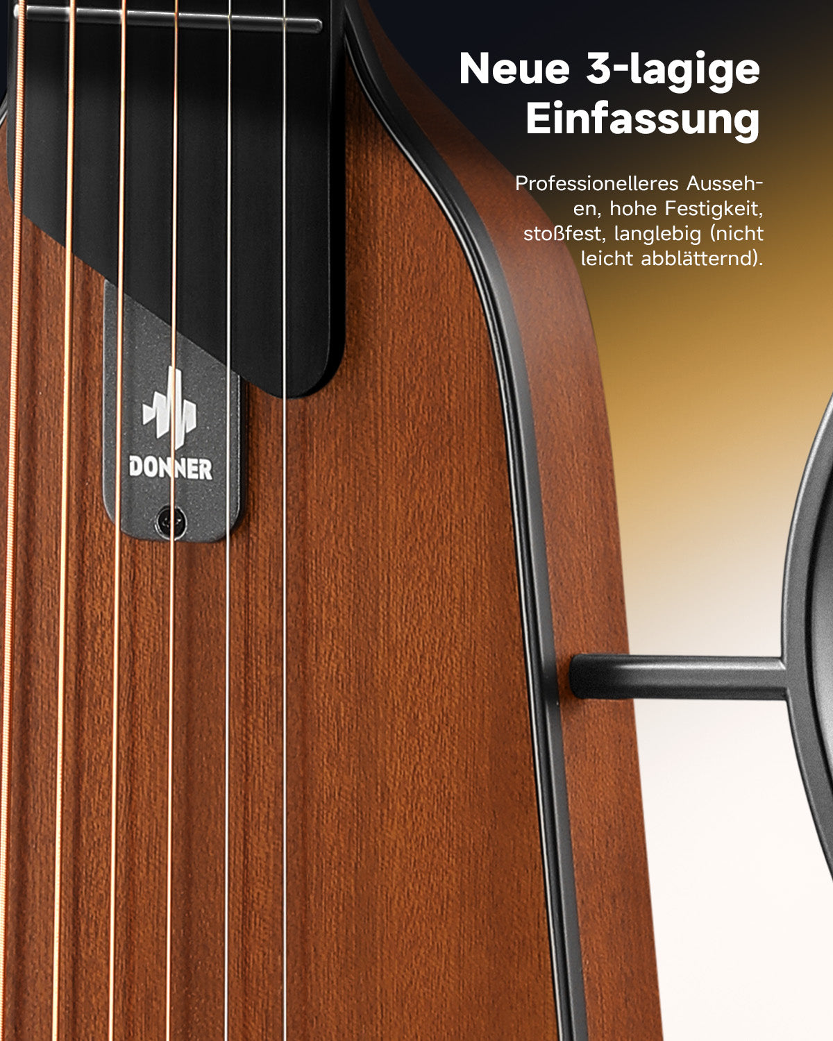 Donner HUSH™ I Ultraleicht Unterwegs Reisegitarre